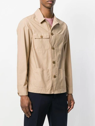 Shop Altea Safari Shirt Jacket In Neutrals