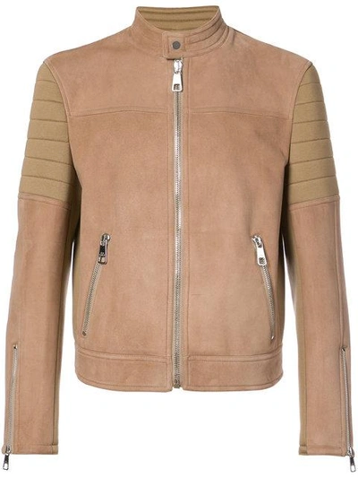 Shop Neil Barrett Biker Jacket In Brown