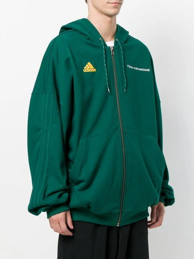 Gosha Rubchinskiy Green Logo Hoodie | ModeSens