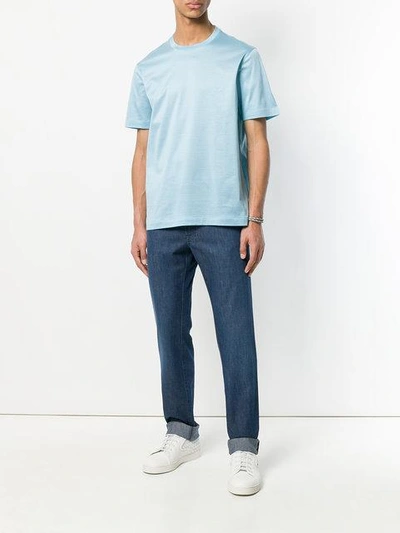 Shop Brioni Long Length Loose-fit Jeans - Blue