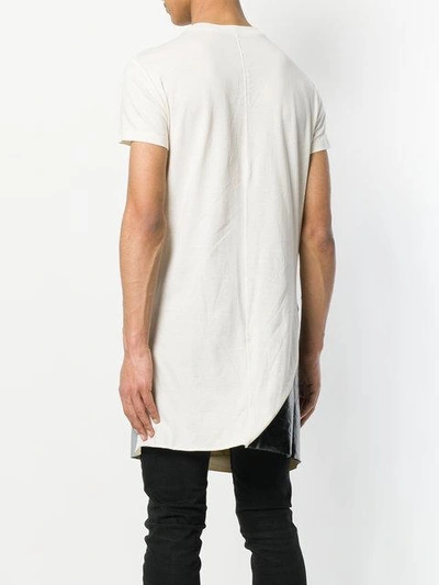 Shop Rick Owens Oversized Asymmetric Structured T-shirt In Neutrals