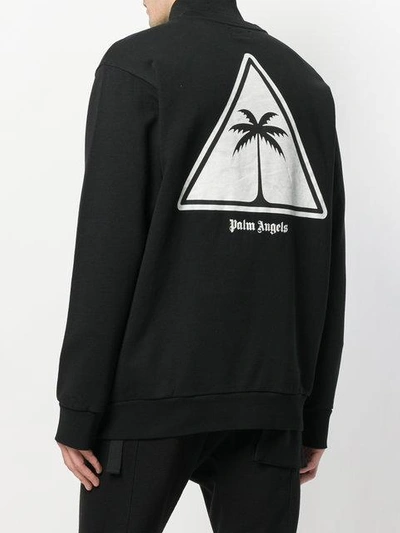 Shop Palm Angels Logo Print Sweatshirt - Black