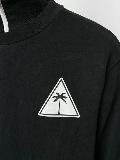 Shop Palm Angels Logo Print Sweatshirt - Black