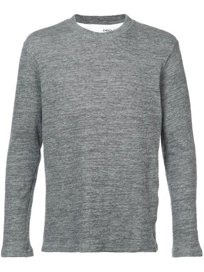 Shop Odin Two-ply Long Sleeve T-shirt - Grey