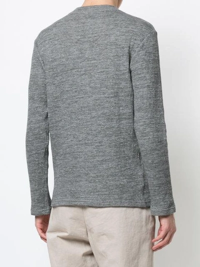 Shop Odin Two-ply Long Sleeve T-shirt - Grey
