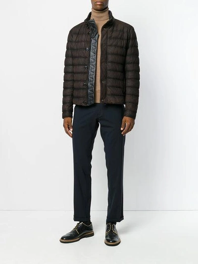 Shop Tod's Padded Jacket In Brown