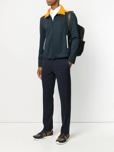 Valentino Lightweight Tracksuit Jacket In Blue
