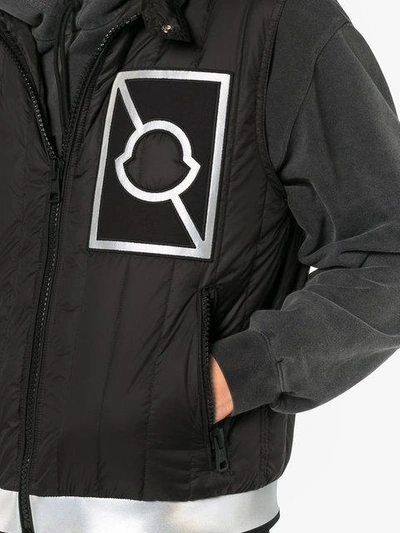 Shop Moncler X Craig Green Cut Out Logo Gilet In Black