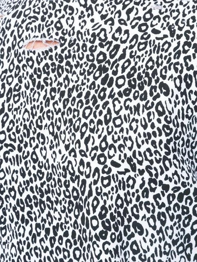 Shop Amiri Distressed Leopard Crewneck Sweatshirt - White