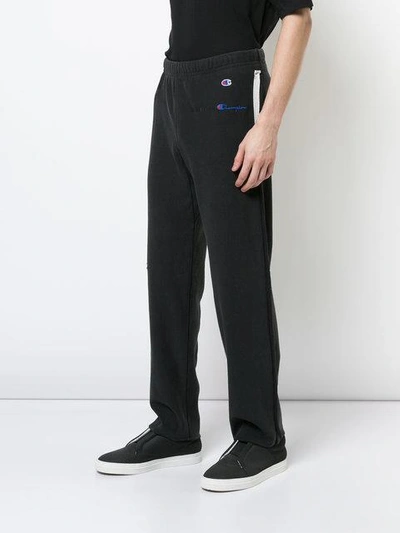 Shop Off-white X Champion Track Pants In Black