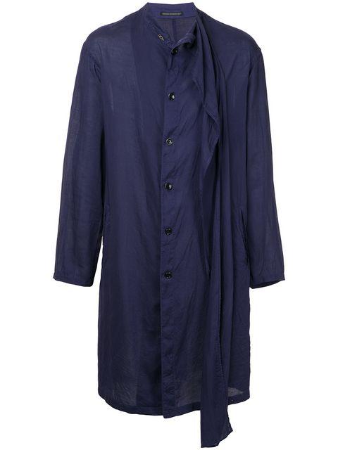 Yohji Yamamoto Stole Coat In Blue | ModeSens