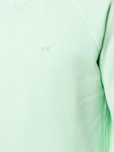 Shop Sun 68 Logo Embroidered Sweatshirt - Green