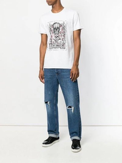Shop Just Cavalli Printed T In White