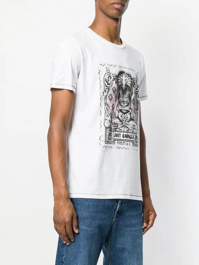 Shop Just Cavalli Printed T In White