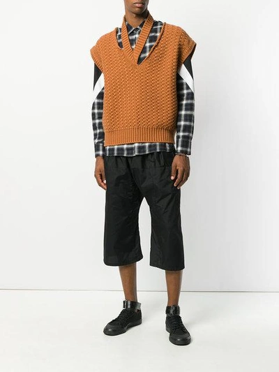 Shop Raf Simons Cut In Brown