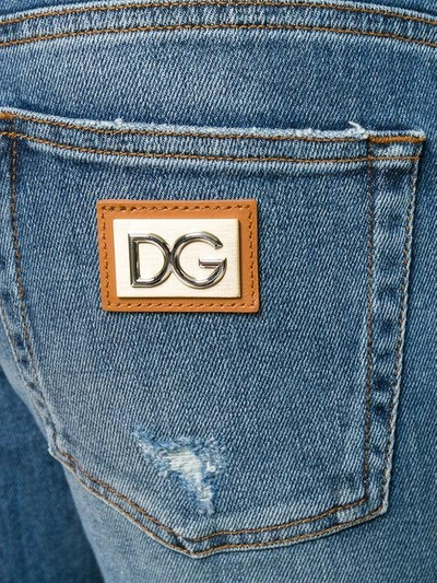 Shop Dolce & Gabbana Distressed Jeans In Blue