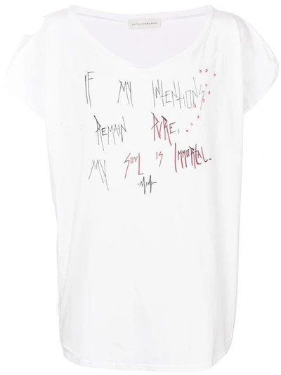 Shop Faith Connexion Printed Loose Fit T-shirt In White