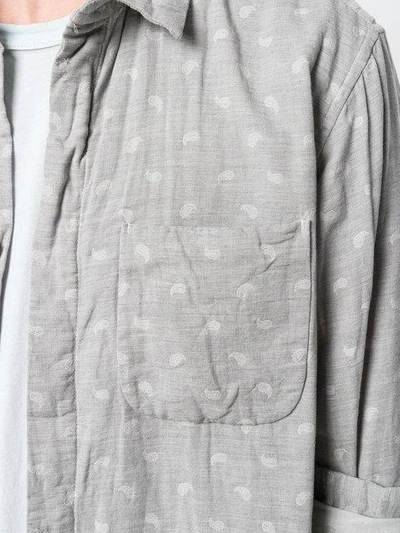 Shop Engineered Garments Paisley Print Shirt In Grey