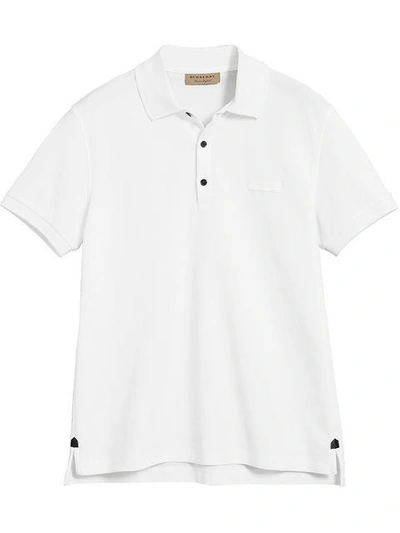 Shop Burberry Piqué Polo Shirt