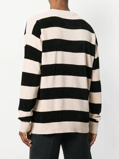 Shop Laneus Striped Jumper - Nude & Neutrals