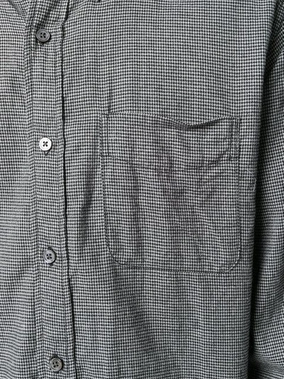 Shop Engineered Garments Micro Houndstooth Check Shirt In Grey