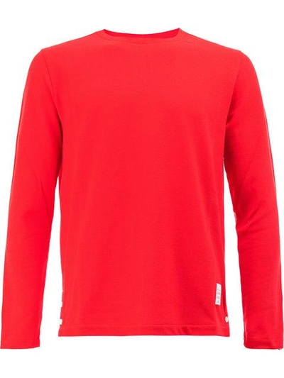 Shop Thom Browne Relaxed Long Sleeve T-shirt - Red