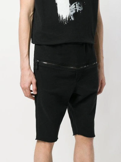 Shop Rh45 Zip Front Track Shorts - Black