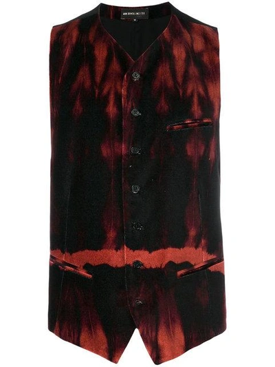Shop Ann Demeulemeester Dyed Print Waistcoat
