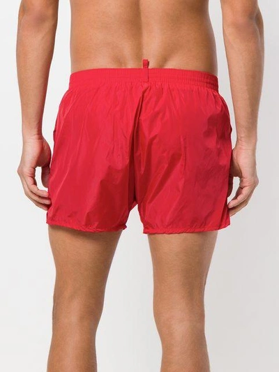 Shop Dsquared2 Drawstring Swim Shorts In Red