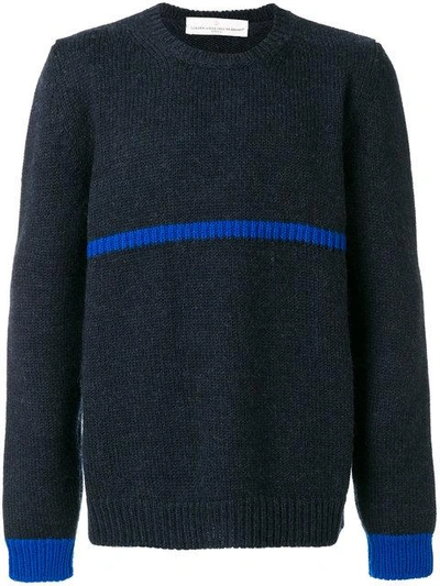 Shop Golden Goose Contrast Detail Sweater In Blue