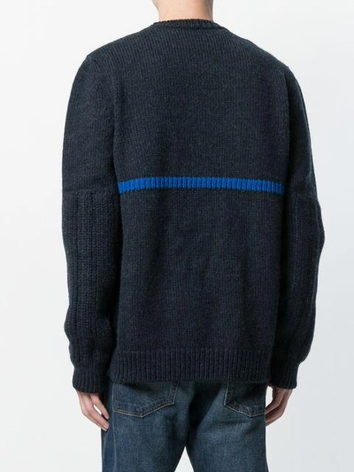 Shop Golden Goose Contrast Detail Sweater In Blue