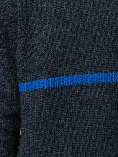 Shop Golden Goose Contrast Detail Sweater In Blue