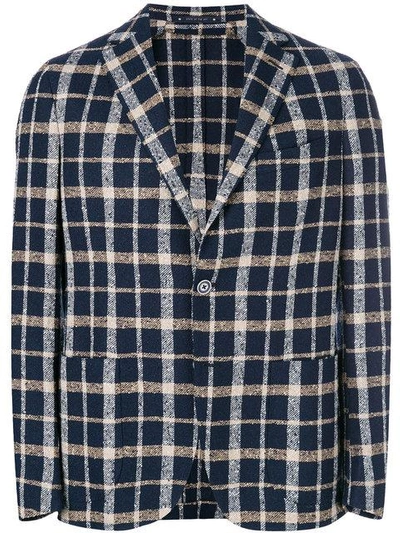 Shop Bagnoli Sartoria Napoli Single Breasted Checked Blazer