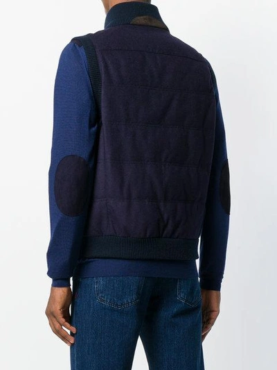 Shop Kiton Quilted Gilet - Blue