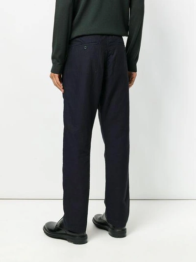 Shop Hannes Roether Drop-crotch Trousers In Blue