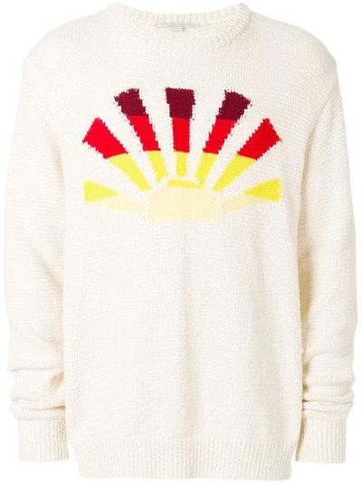 Shop Stella Mccartney Embroidered Sweater - Neutrals In Nude & Neutrals