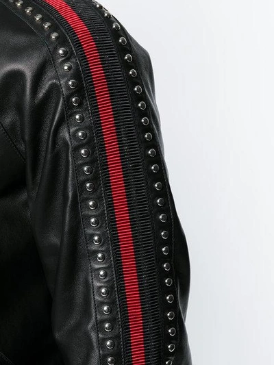 Shop Dsquared2 Studded Leather Jacket - Black