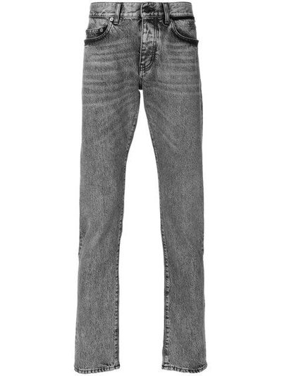 Shop Saint Laurent Schmal Geschnittene Jeans In 1366 Grey