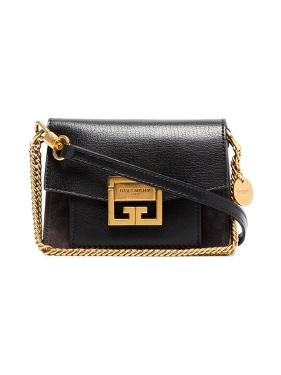 Shop Givenchy Mini Gv3 Crossbody Bag - Black
