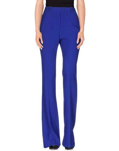 Shop Alexander Mcqueen Woman Pants Blue Size 6 Acetate, Nylon