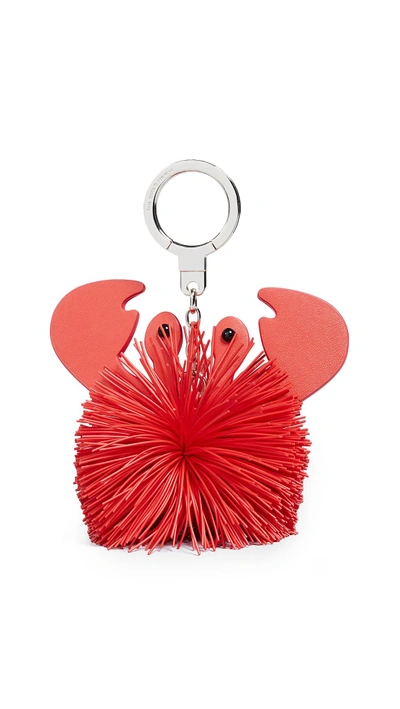 Shop Kate Spade Crab Pouf Keychain In Multi