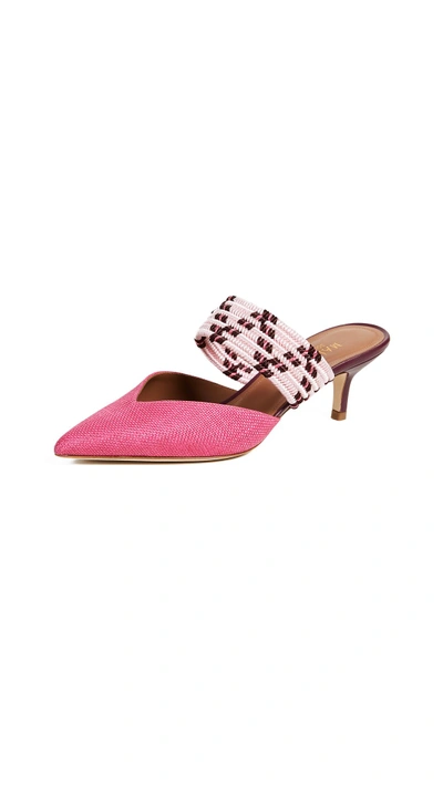 Shop Malone Souliers Maisie Mules In Pink/pink/burgundy