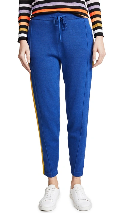 Shop Replica Los Angeles Track Pants With Metallic Side Stripes In Royal/multi