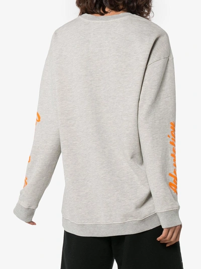 Shop Adaptation Logo Palm Tree Sweatshirt In Grey