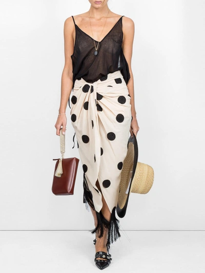 Shop Jacquemus Polka Dotted Skirt