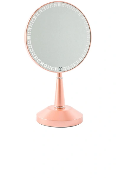 Shop Impressions Vanity Bijou Led Hand Mirror With Charging Stand In Rose Gold
