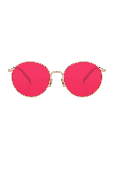 Shop Diff Eyewear Daisy In Red. In Gold & Red