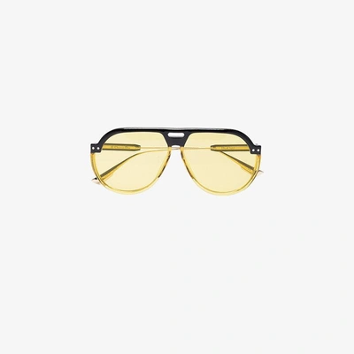 Shop Dior Eyewear Club 3 Aviator Sunglasses In Brown