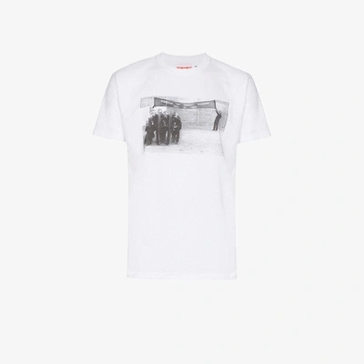 Shop Languages Riot Print Short Sleeve Cotton T Shirt In White