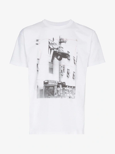 Shop Languages Car Park Print Cotton T Shirt In White